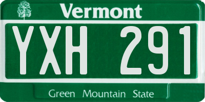 VT license plate YXH291