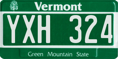VT license plate YXH324