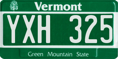 VT license plate YXH325