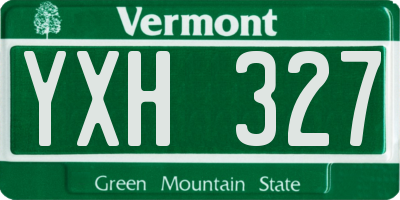 VT license plate YXH327
