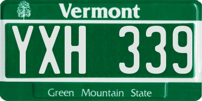 VT license plate YXH339