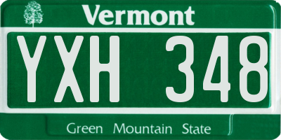 VT license plate YXH348