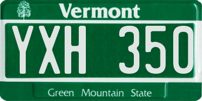 VT license plate YXH350