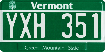 VT license plate YXH351
