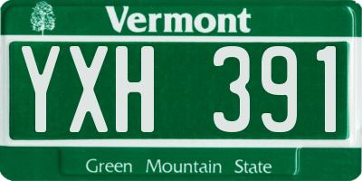 VT license plate YXH391