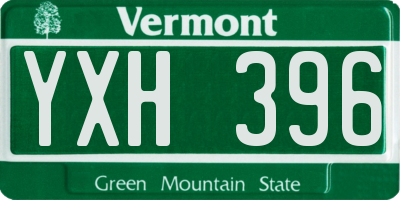 VT license plate YXH396