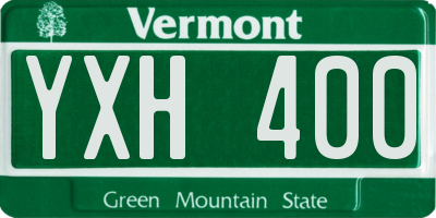 VT license plate YXH400