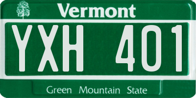 VT license plate YXH401