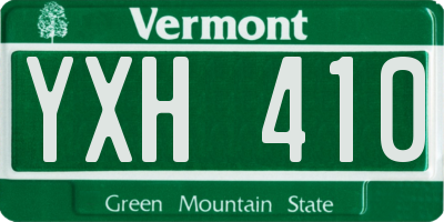 VT license plate YXH410