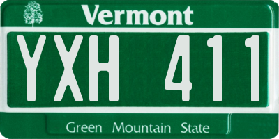 VT license plate YXH411