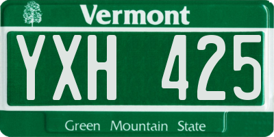VT license plate YXH425