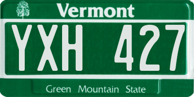 VT license plate YXH427