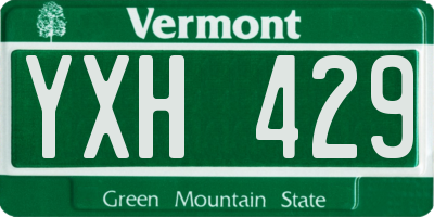 VT license plate YXH429