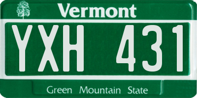 VT license plate YXH431