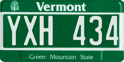 VT license plate YXH434