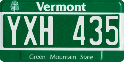 VT license plate YXH435