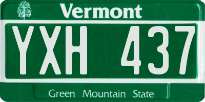 VT license plate YXH437