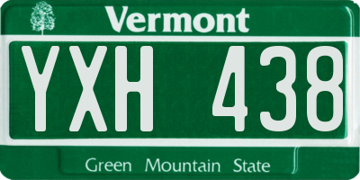 VT license plate YXH438