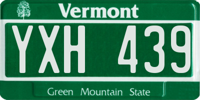 VT license plate YXH439