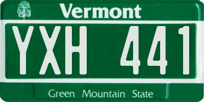 VT license plate YXH441