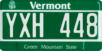 VT license plate YXH448