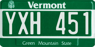 VT license plate YXH451