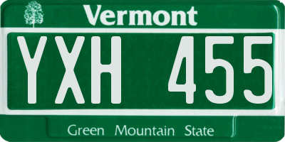 VT license plate YXH455