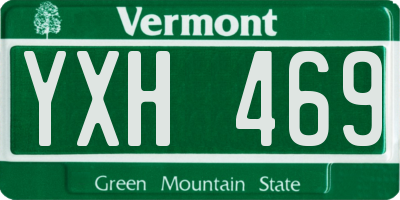 VT license plate YXH469