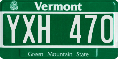 VT license plate YXH470