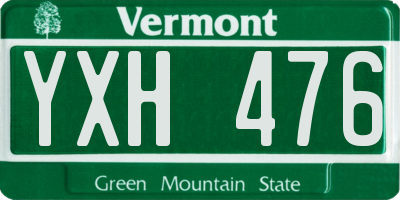 VT license plate YXH476