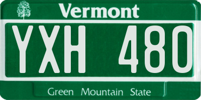 VT license plate YXH480