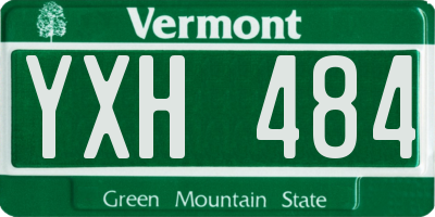 VT license plate YXH484