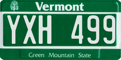 VT license plate YXH499