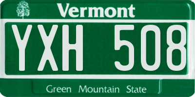 VT license plate YXH508