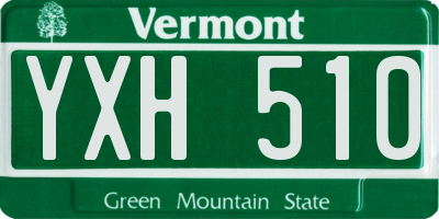 VT license plate YXH510
