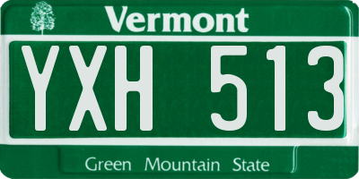 VT license plate YXH513