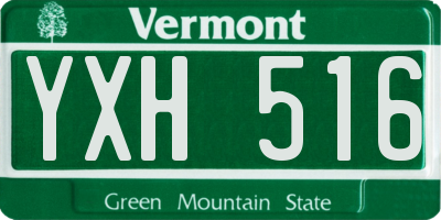 VT license plate YXH516