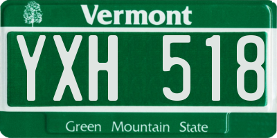 VT license plate YXH518