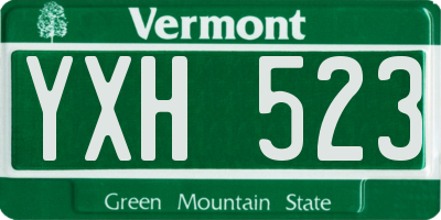 VT license plate YXH523