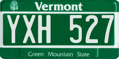 VT license plate YXH527