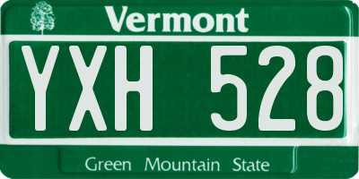 VT license plate YXH528