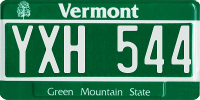 VT license plate YXH544