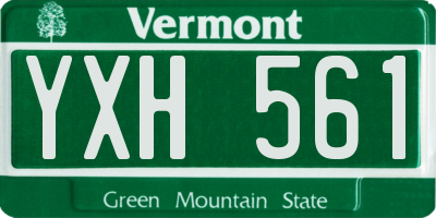 VT license plate YXH561