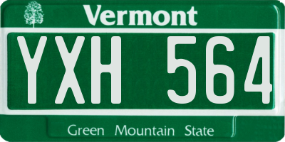 VT license plate YXH564