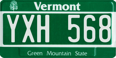 VT license plate YXH568