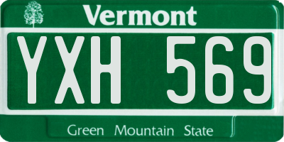VT license plate YXH569
