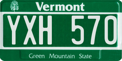 VT license plate YXH570