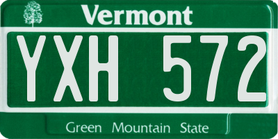 VT license plate YXH572