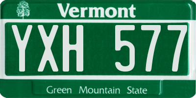 VT license plate YXH577