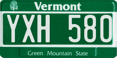 VT license plate YXH580
